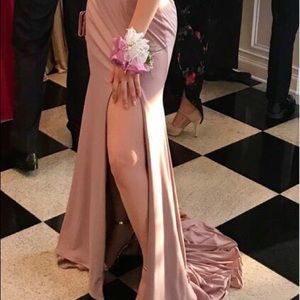light pink/champagne/rose prom dress